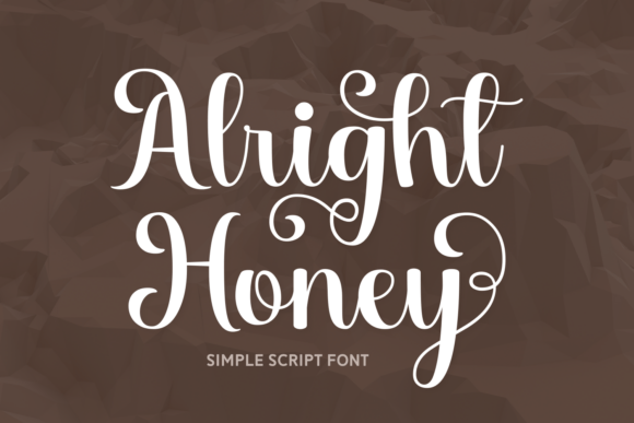 Alright Honey: A Script Font for Polished Branding