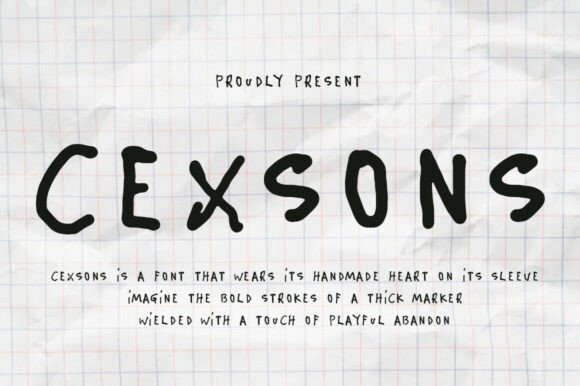Cexsons: A Handmade Font for Editorial Warmth