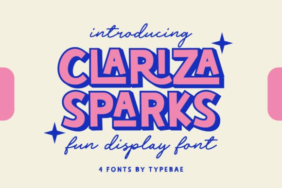 Clariza Sparks: A Vibrant Display Font for Crafters