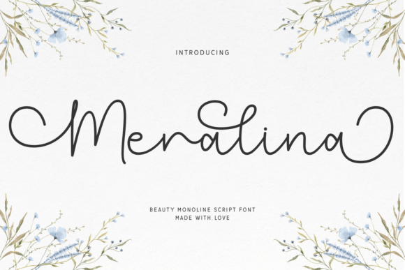 Meralina: A Romantic Script Typeface for Editorial Design