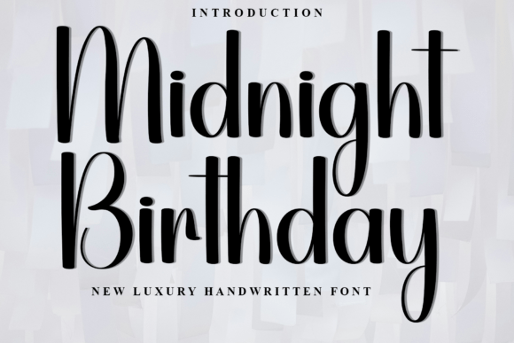 Midnight Birthday: A Refined Script Font for Editorial Design