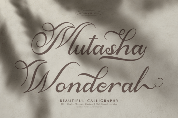Mutasha Wonderal: A Timeless Script Font for Makers
